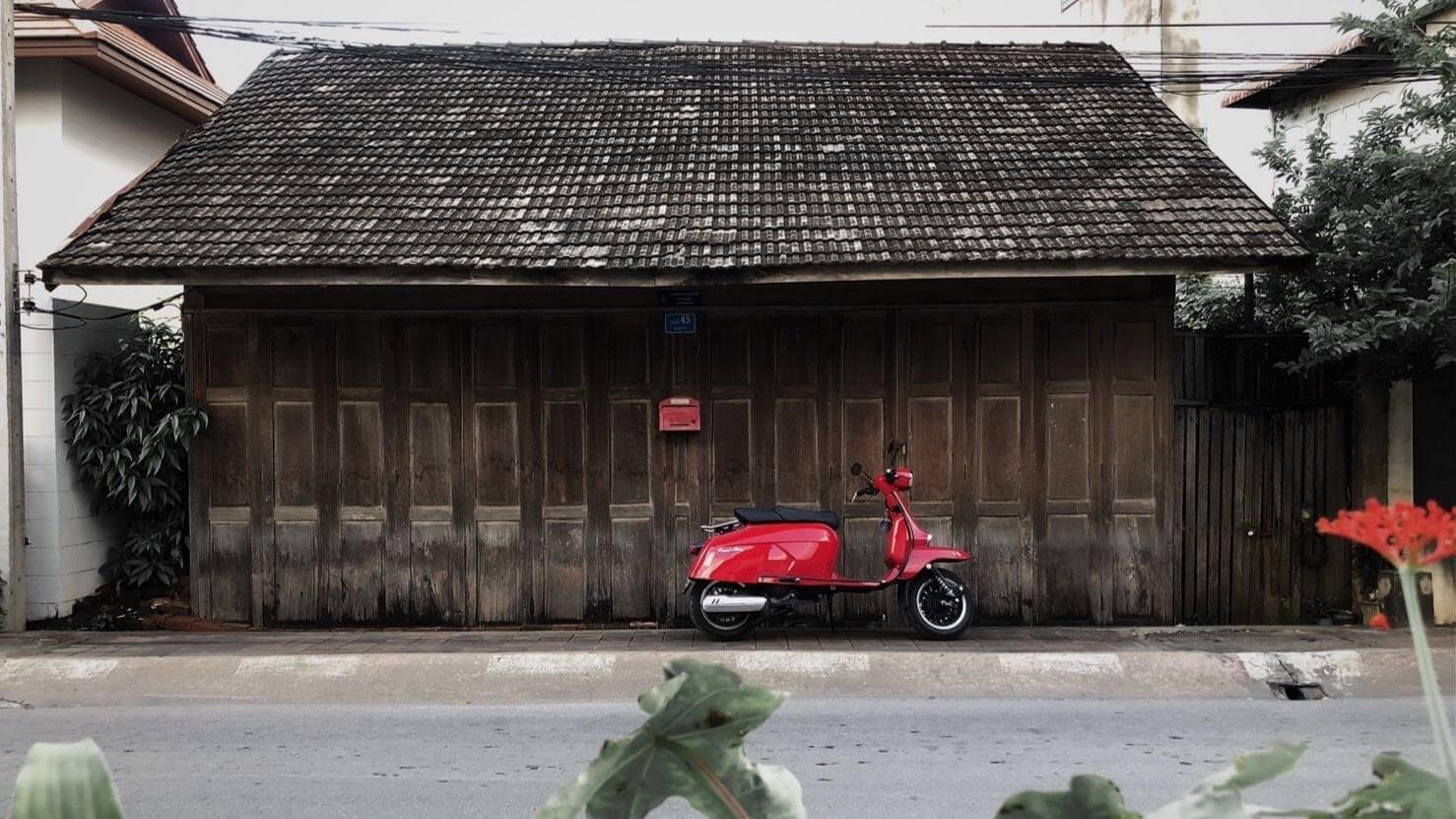 Old House with Red Motor